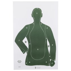 100-PACK OF B-21E GREEN QUALIFICATION PAPER TARGET, 23x35", ACTION TARGET