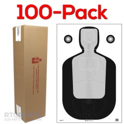 100-PACK OF TQ-19 TARGET WITH VITAL ANATOMY, 23x35", ACTION TARGET