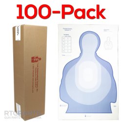 100-PACK OF US TREASURY DEPT TRANSITIONAL TARGET II, BLUE & WHITE, 23x35", ACTION TARGET