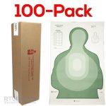 100-PACK OF US TREASURY DEPT TRANSITIONAL TARGET II, GREEN & WHITE, 23x35", ACTION TARGET