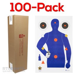 100-PACK OF SSO-99, SHERIFF'S OFFICE SARASOTA, MODIFIED B21E W/ VITAL ANATOMY, 23x35", ACTION TARGET