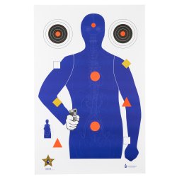 100-PACK OF SSO-99, SHERIFF'S OFFICE SARASOTA, MODIFIED B21E W/ VITAL ANATOMY, 23x35", ACTION TARGET