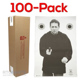 100-PACK OF TRIDENTS CONCEPTS TACTICAL TARGET, V6, BLACK& WHITE, 23x35", ACTION TARGET