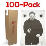 100-PACK OF TRIDENTS CONCEPTS TACTICAL TARGET, V6, BLACK& WHITE, 23x35", ACTION TARGET