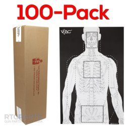 100-PACK OF VTAC-P, VIKING TACTICS DOUBLE SIDED ADVANCED TRAINING TARGET, 23x35", ACTION TARGET