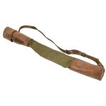 BELGIAN SURPLUS LEATHER AND CANVAS MACHINE GUN BARREL CASE