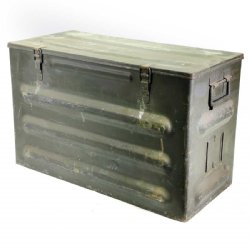 SWISS ARMY METAL CRATE / FOOT LOCKER