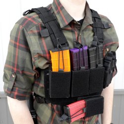 LIGHTWEIGHT CHEST RIG BLACK, COMBO 