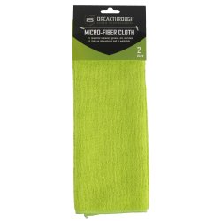 BREAKTHROUGH CLEAN TECHNOLOGIES GREEN MICROFIBER TOWEL CLOTH, 2-PACK