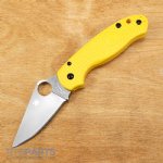 SPYDERCO PARA 3 LIGHTWEIGHT, YELLOW FRN HANDLE, SATIN FINISH, 2.92" BLADE LENGTH, CPM MAGNACUT STEEL