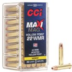 CCI 22WMR 40GR MAXI-MAG HP, 50RD/BOX
