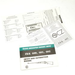 CZ BRNO ZKK600, ZKK601, ZKK602 MANUAL & FACTORY DOCUMENTS