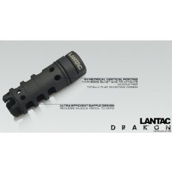 LANTAC DRAKON MUZZLE BRAKE FOR AK47, 7.62MM, 14x1 LH