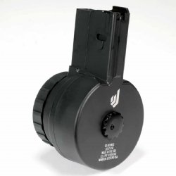 WARRIOR SYSTEMS W15 50RD AR15/M4 DRUM MAGAZINE, BLACK