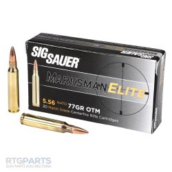 SIG SAUER 5.56NATO 77GR ELITE MATCH OTM, 20RD BOX