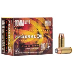 FEDERAL FUSION 10MM 200GR SOFT POINT, 20RD BOX