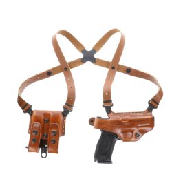 GALCO MIAMI CLASSIC SHOULDER HOLSTER FOR GLOCK 17 19 22 23 26 27, TAN