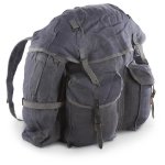 ITALIAN BLUE CANVAS RUCKSACK