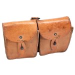 FRENCH LEATHER DOUBLE MAS CARTRIDGE POUCH