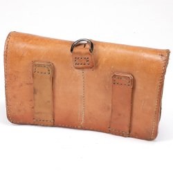 FRENCH LEATHER DOUBLE MAS CARTRIDGE POUCH