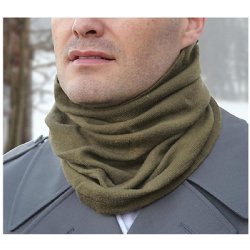 CZECH OD GREEN WOOL TUBE SCARF LIKE NEW