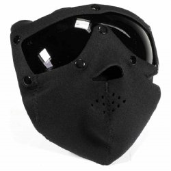 SWISSEYE BLACK NEOPRENE MASK W/ SMOKE LENSES NEW