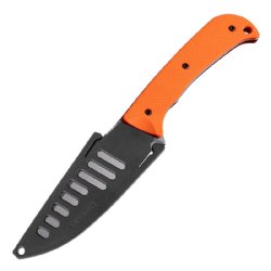 HOGUE EXTRAK XL 3.9" G10 TUMBLED BLADE, ORANGE G10 GRIPS, CPM MAGNACUT STAINLESS