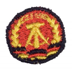EAST GERMAN DDR WOVEN COCKADE, PATCH FOR CAP