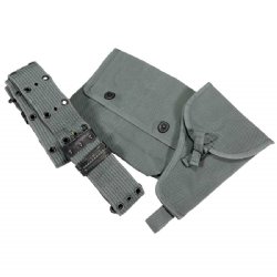 ITALIAN BELT W/ POUCH AND HOLSTER SET, TYPE 1, FOLIAGE GREEN