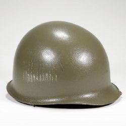 AUSTRIAN OD M1 STEEL HELMET WITH ADJUSTABLE LINER