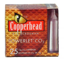 25-PACK CROSMAN POWERLET CO2 CARTRIDGES