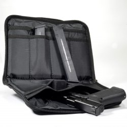 BULLDOG MINI RANGE BAG BLACK, PISTOL CASE WITH MAG POUCH