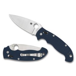 SPYDERCO MANIX 2 XL, BLUE G10 HANDLE, SATIN FINISH, 3.85" BLADE LENGTH, CPM MAGNACUT STEEL