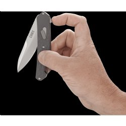 CRKT BONA FIDE 3.59" FOLDING KNIFE W/ LINER LOCK, SILVER