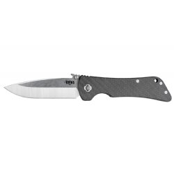 SOUTHERN GRIND BAD MONKEY FOLDING KNIFE 4" DROP POINT BLACK CARBON HANDLE