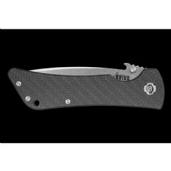 SOUTHERN GRIND BAD MONKEY FOLDING KNIFE 4" DROP POINT BLACK CARBON HANDLE