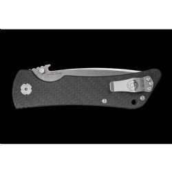 SOUTHERN GRIND BAD MONKEY FOLDING KNIFE 4" DROP POINT BLACK CARBON HANDLE