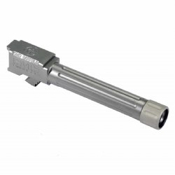 CMC TRIGGERS GLOCK DROP-IN THREADED BARREL, STAINLESS SATIN FINISH, FOR GLOCK 19 GEN 3 AND 4