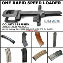 ETS UNIVERSAL RIFLE/SMG SPEED LOADER, 5.56/7.62/9MM, AR AK FN HK STEYR MORE