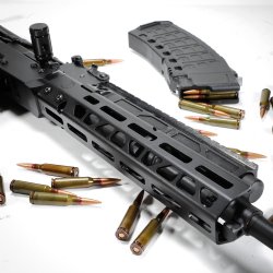 JMAC CUSTOMS 10.64 INCH M-LOK HANDGUARD WITHOUT SLING LOOP CUT, WITH RAILED GAS TUBE