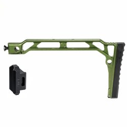 JMAC CUSTOMS SS-9RP WITH RUBBER BUTTPAD FOR SAM7SF, GREEN
