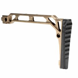 JMAC CUSTOMS SS-9RP 1913 FOLDING STOCK WITH RUBBER BUTTPAD, TAN