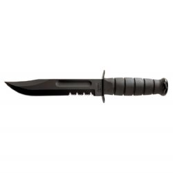 KA-BAR FIGHTING/UTILITY KNIFE WITH SHEATH, 7 INCH, PARTIALLY SERRATED EDGE 