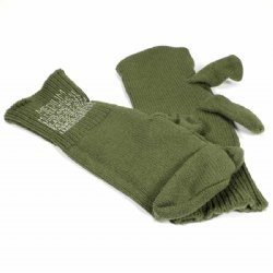 USGI WOOL TRIGGER FINGER MITTENS, ONE PAIR