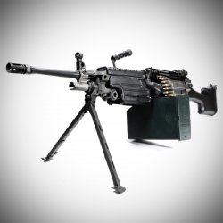 STENCILED FN MINIMI M249 200RD AMMO BOX NEW, AC-UNITY