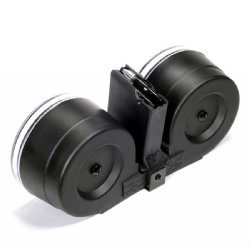 RWB AR15 100RD DOUBLE DRUM MAG WITH POUCH