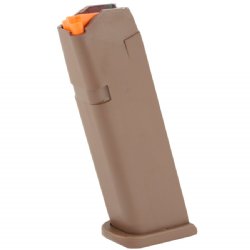 GLOCK OEM 9MM 17RD MAGAZINE, MODEL 17/34, FDE