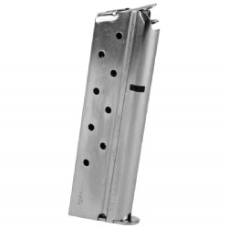 1911 GOVERNMENT 10MM 8RD NICKEL MAGAZINE, MEC-GAR