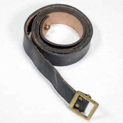 MAUSER LEATHER SLING WITH BRASS HARDWARE, NOS