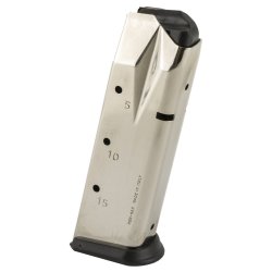 SIG SAUER P228 9MM 15RD FLUSH FIT NICKEL MAGAZINE, MEC-GAR